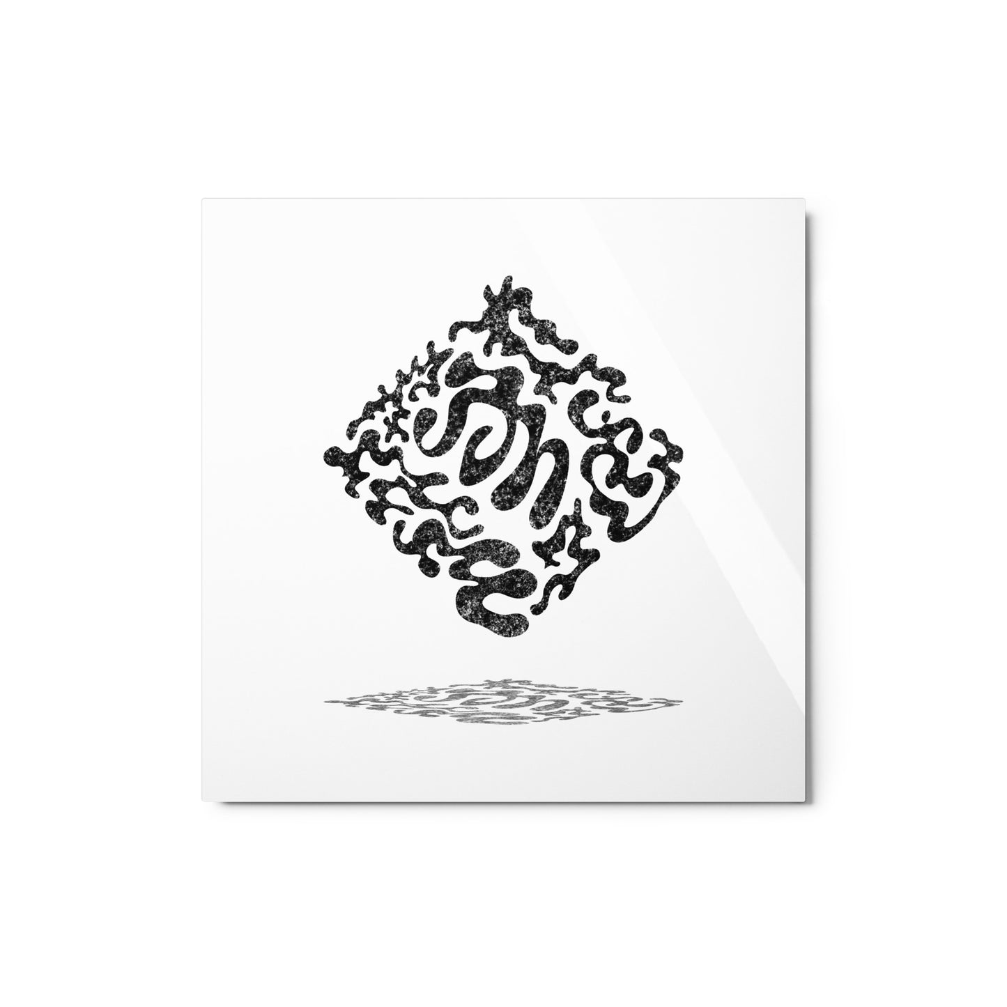Squiggle My Cube - Metal Print